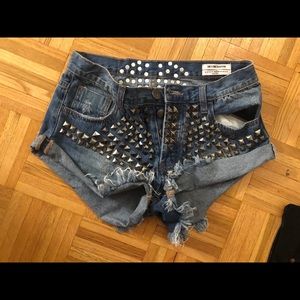 One Teaspoon bandit shorts studded RARE 27